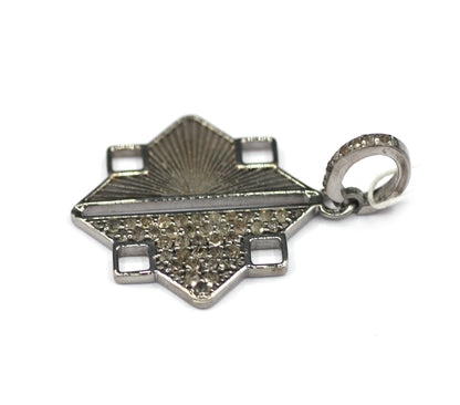 Silver Pave Diamond Pendant