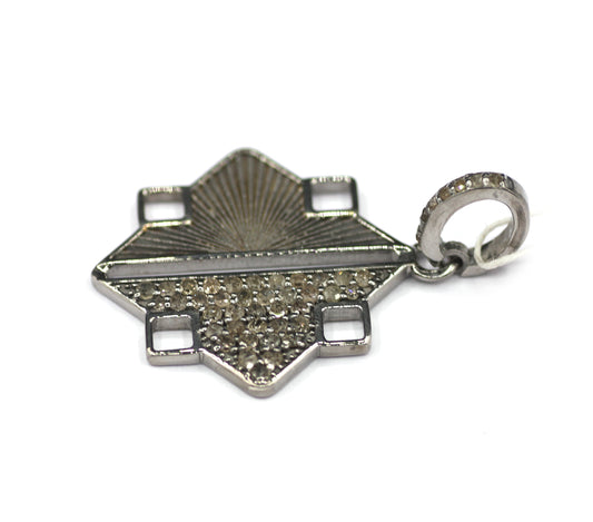 Silver Pave Diamond Pendant