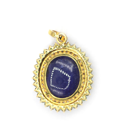 Tanzanite Silver Diamond Pendant