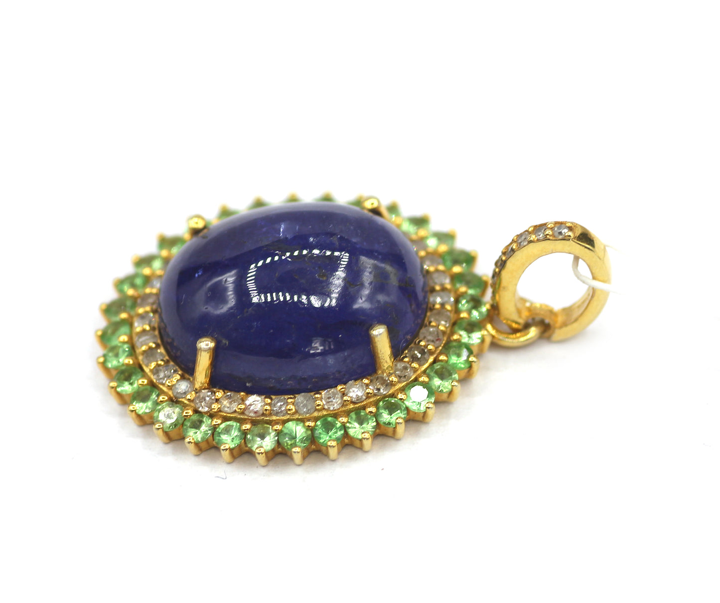 Tanzanite Silver Diamond Pendant