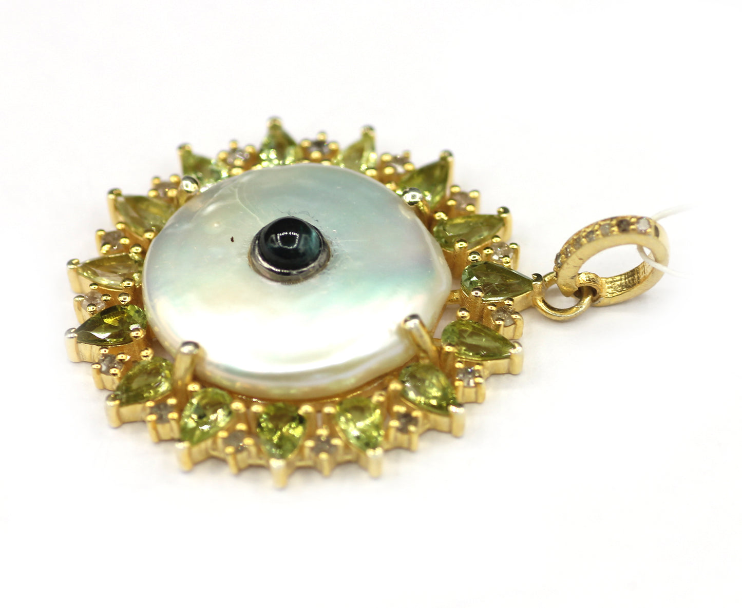 Pearl Silver Diamond Pendant