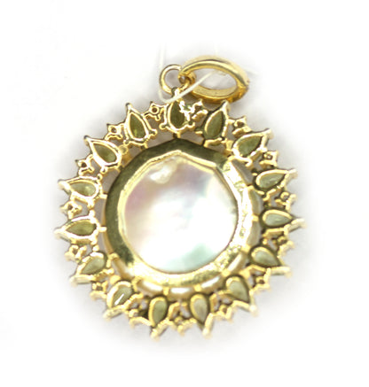 Pearl Silver Diamond Pendant