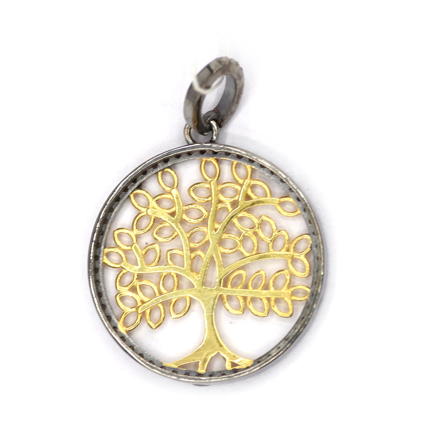 Tree of Life Silver Diamond Pendant