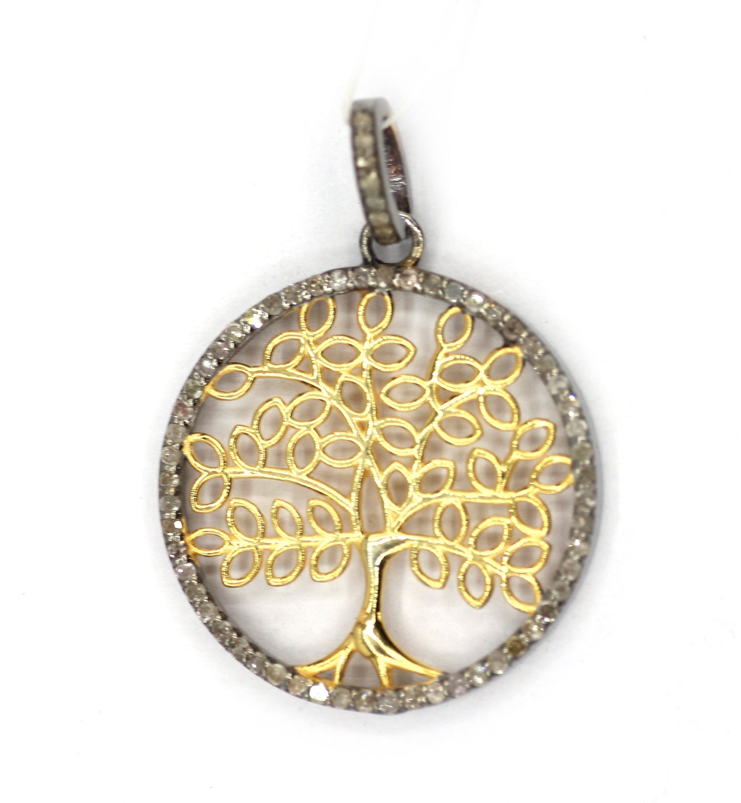 Tree of Life Silver Diamond Pendant