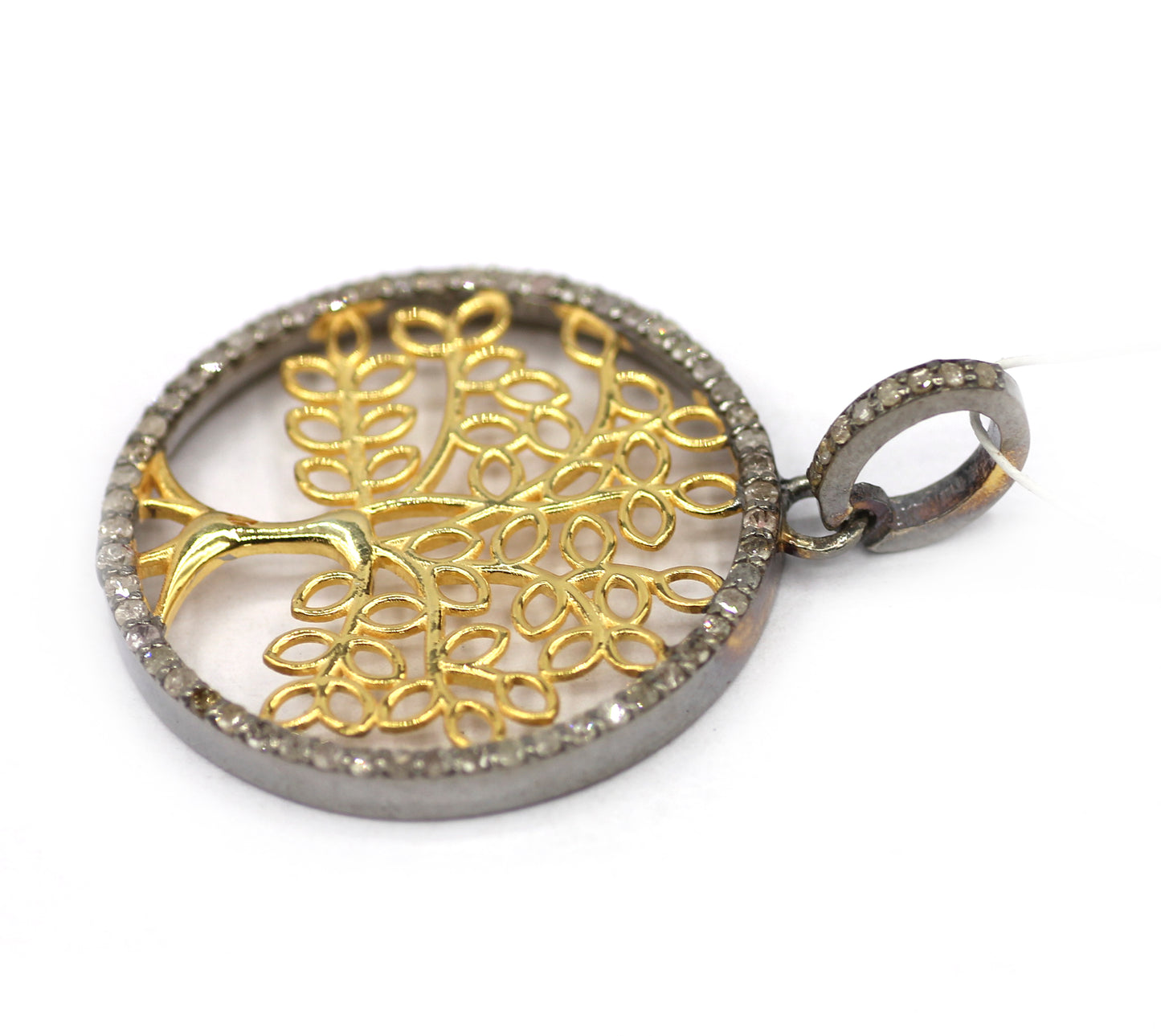Tree of Life Silver Diamond Pendant