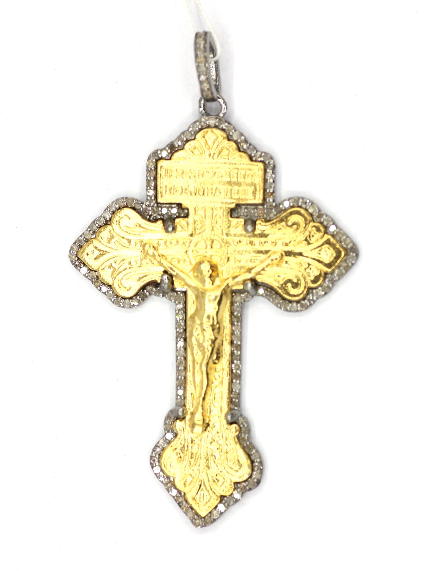 Cross Silver Diamond Pendant