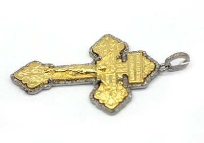Cross Silver Diamond Pendant