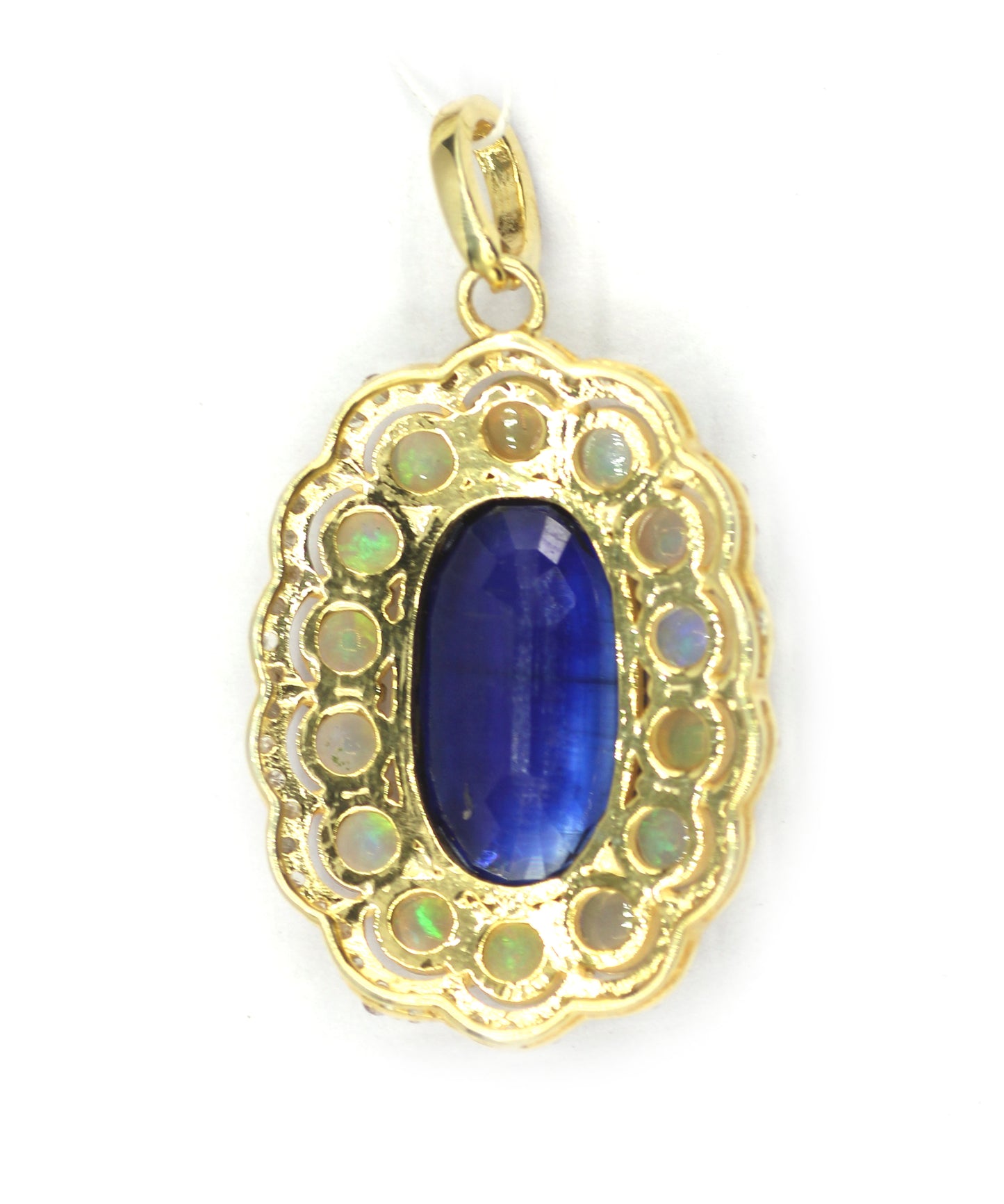 Tanzanite Silver Diamond Pendant