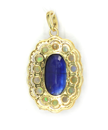Tanzanite Silver Diamond Pendant