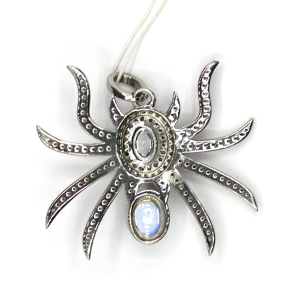 Spider Silver Pave Diamond Pendant