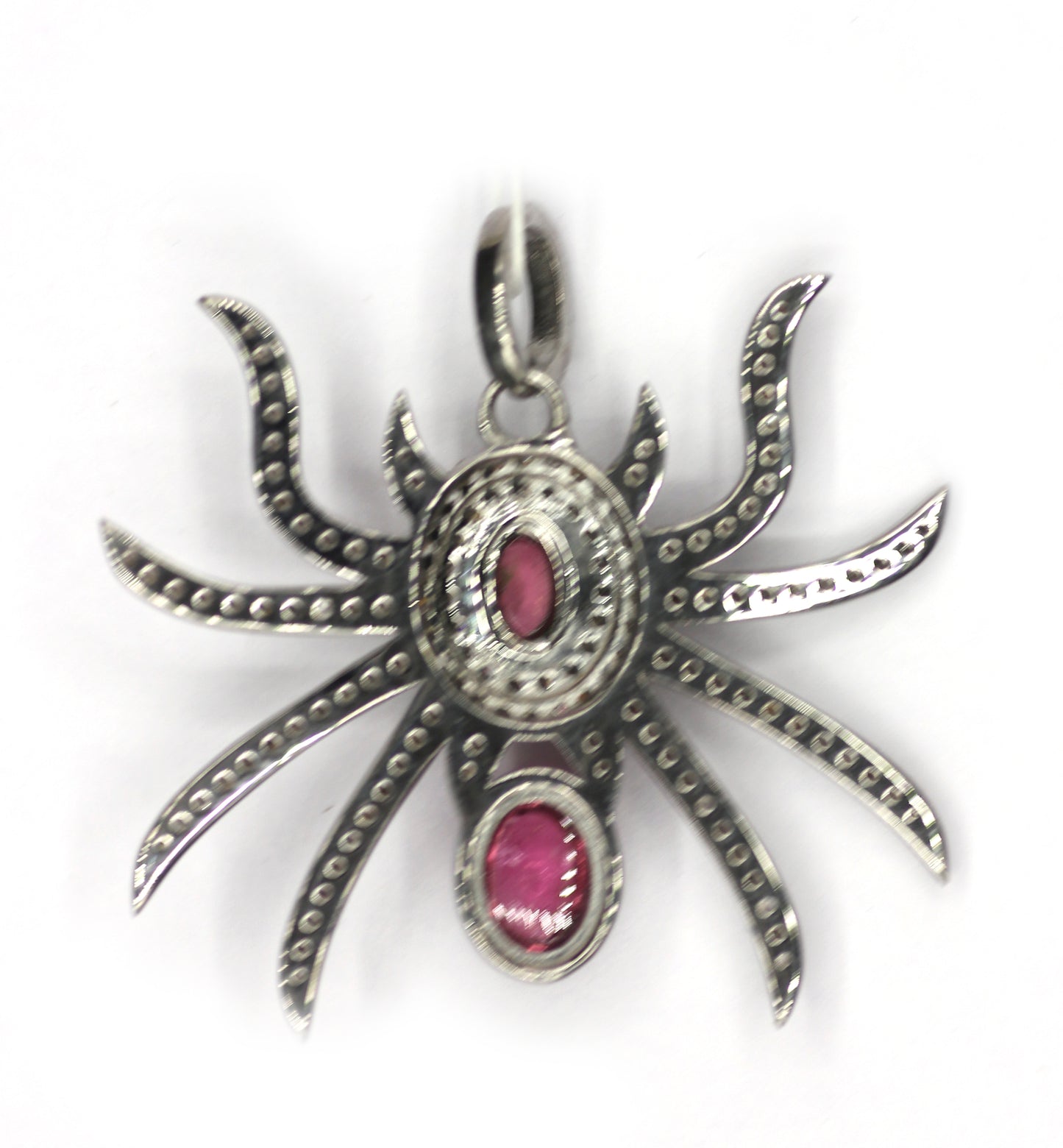 Spider Silver Pave Diamond Pendant