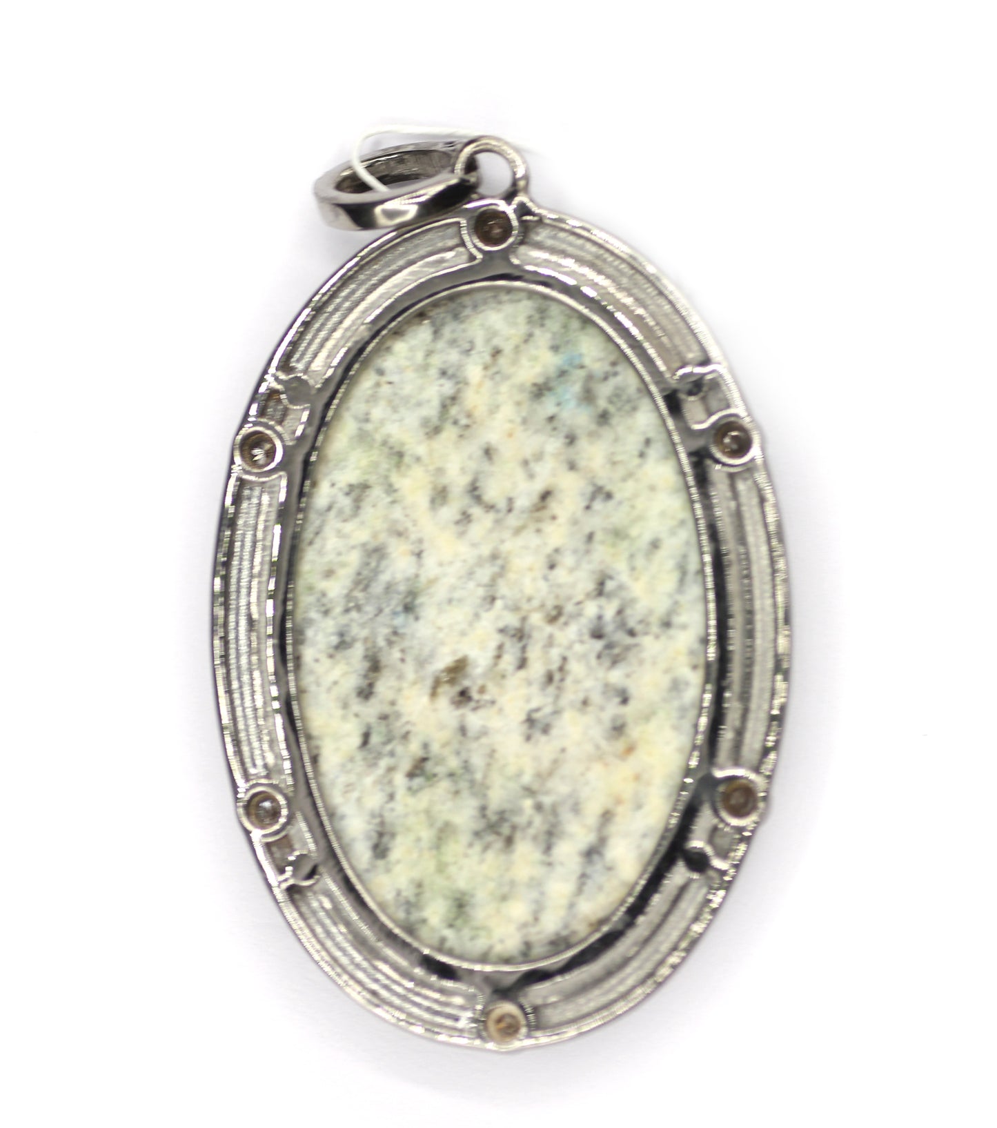 K2 jasper sterling silver Diamond pendant