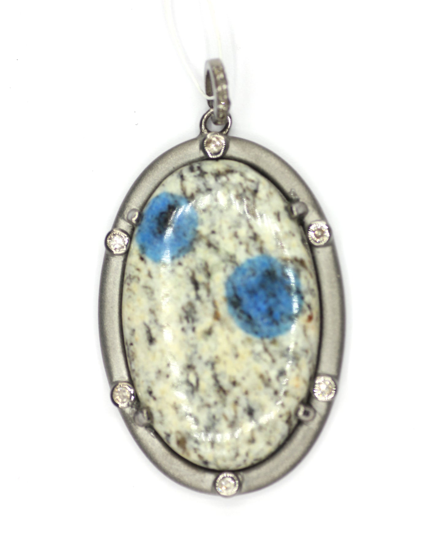 K2 jasper sterling silver Diamond pendant