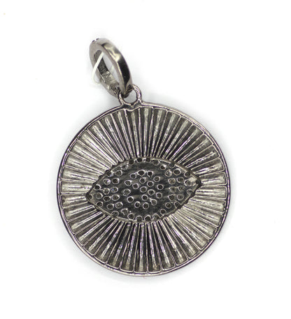 Evil Eye sterling silver Diamond pendant