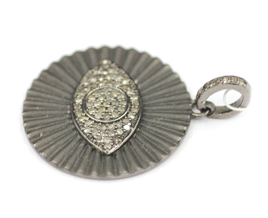 Evil Eye sterling silver Diamond pendant