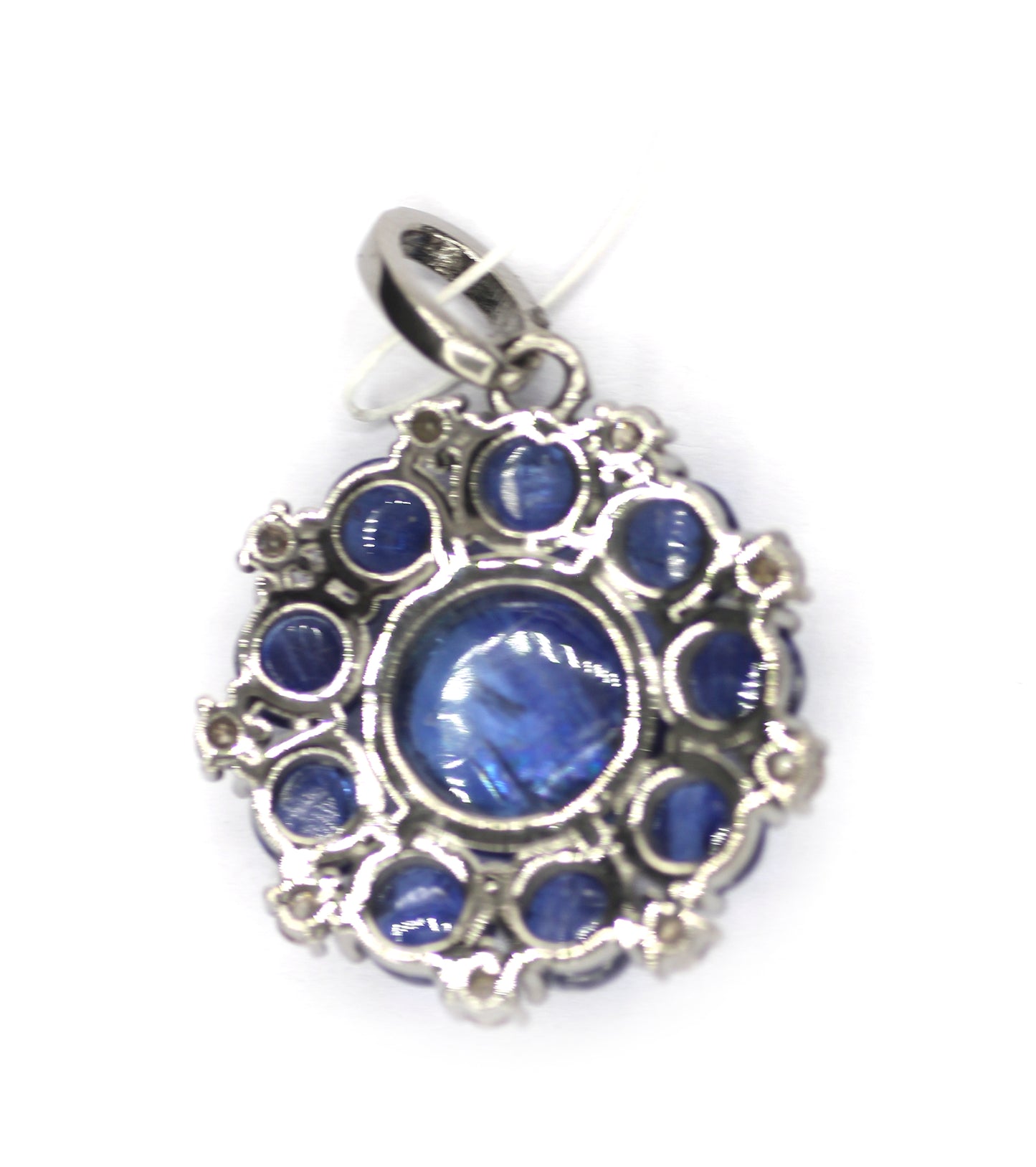 Kyanite sterling silver Diamond Pendant