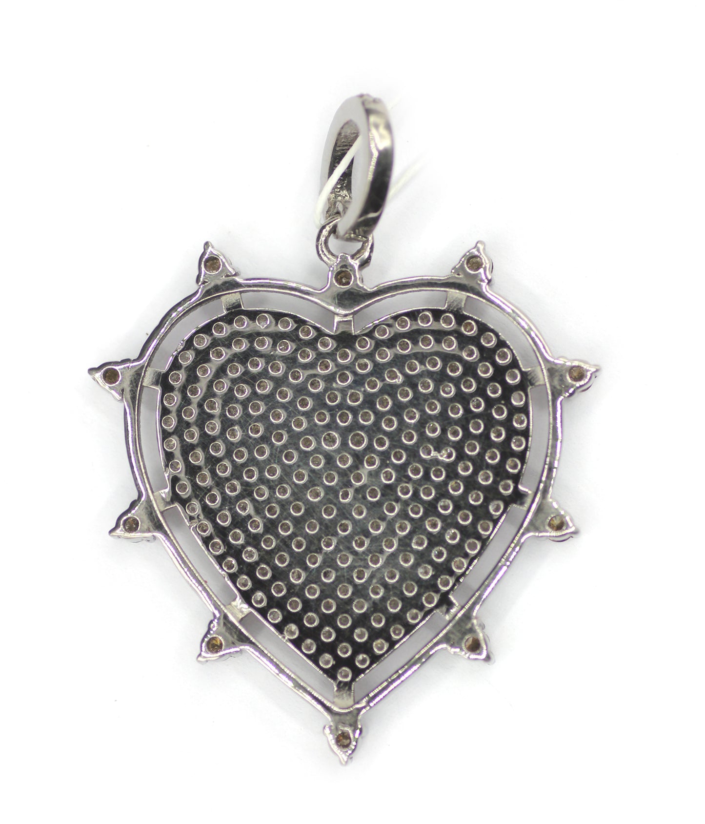 Heart Shape sterling silver Diamond Pendant