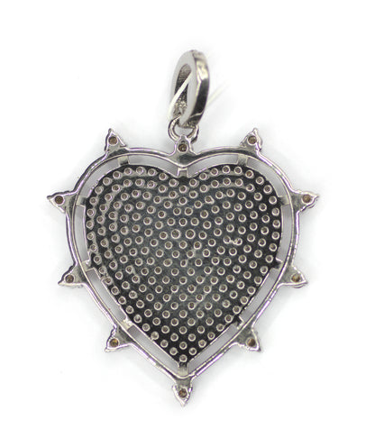 Heart Shape sterling silver Diamond Pendant