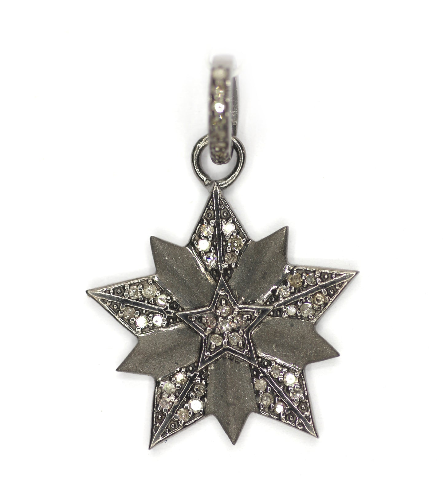 Star sterling silver Diamond pendant