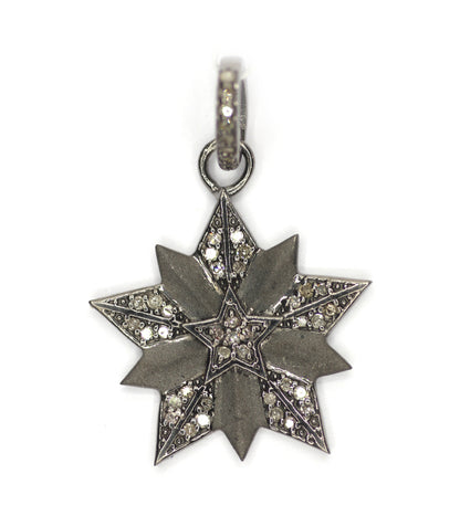 Star sterling silver Diamond pendant