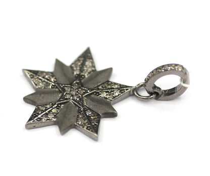 Star sterling silver Diamond pendant