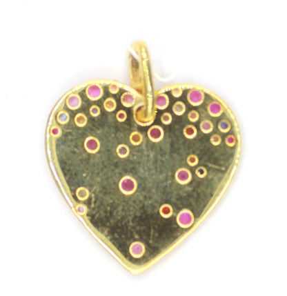 Heart Shape sterling silver Tourmaline pendant