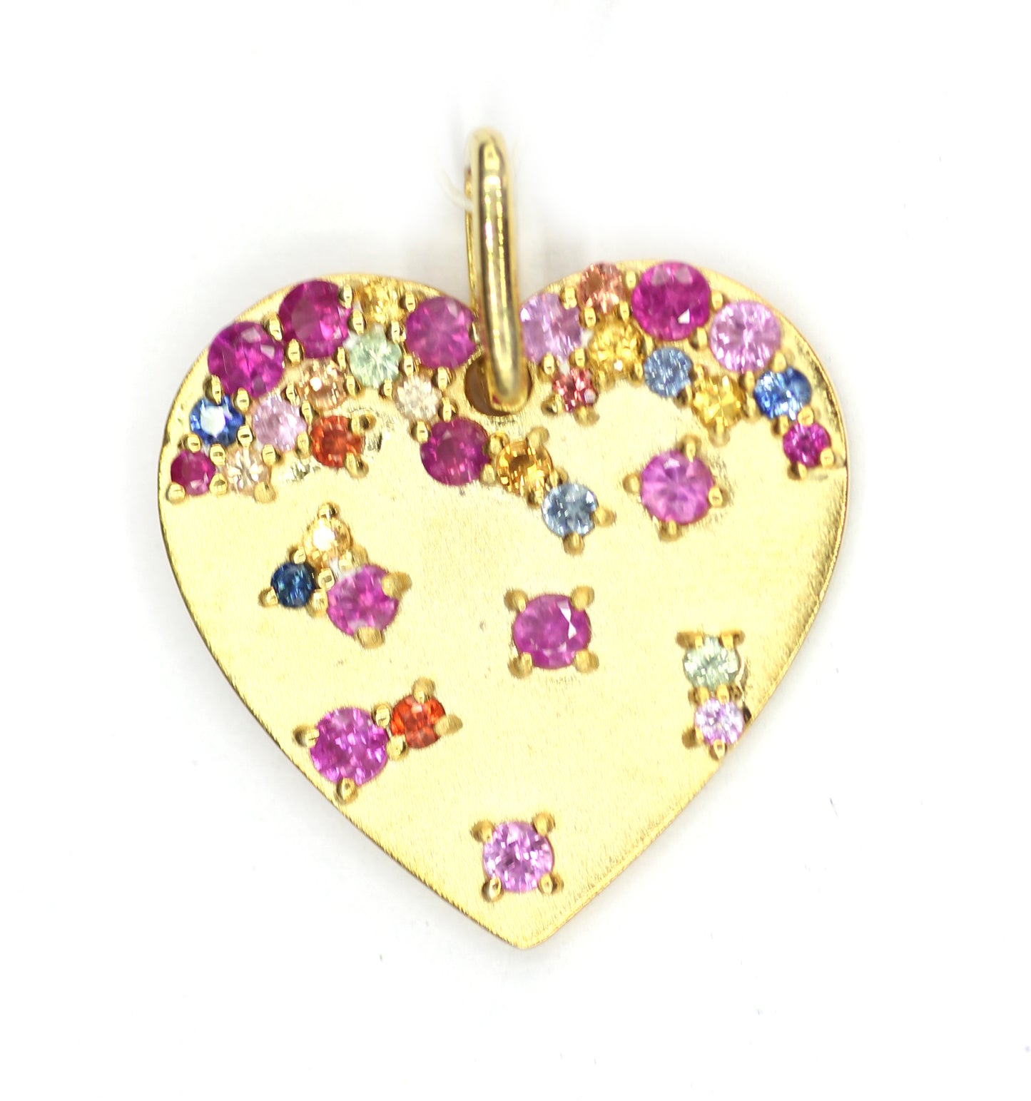 Heart Shape sterling silver Tourmaline pendant