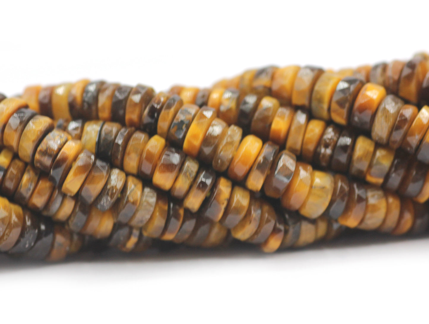 Tiger eye Faceted Wheel Beads,Faceted Beads