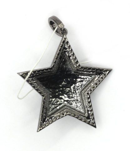 Star Silver Pave Diamond Pendant