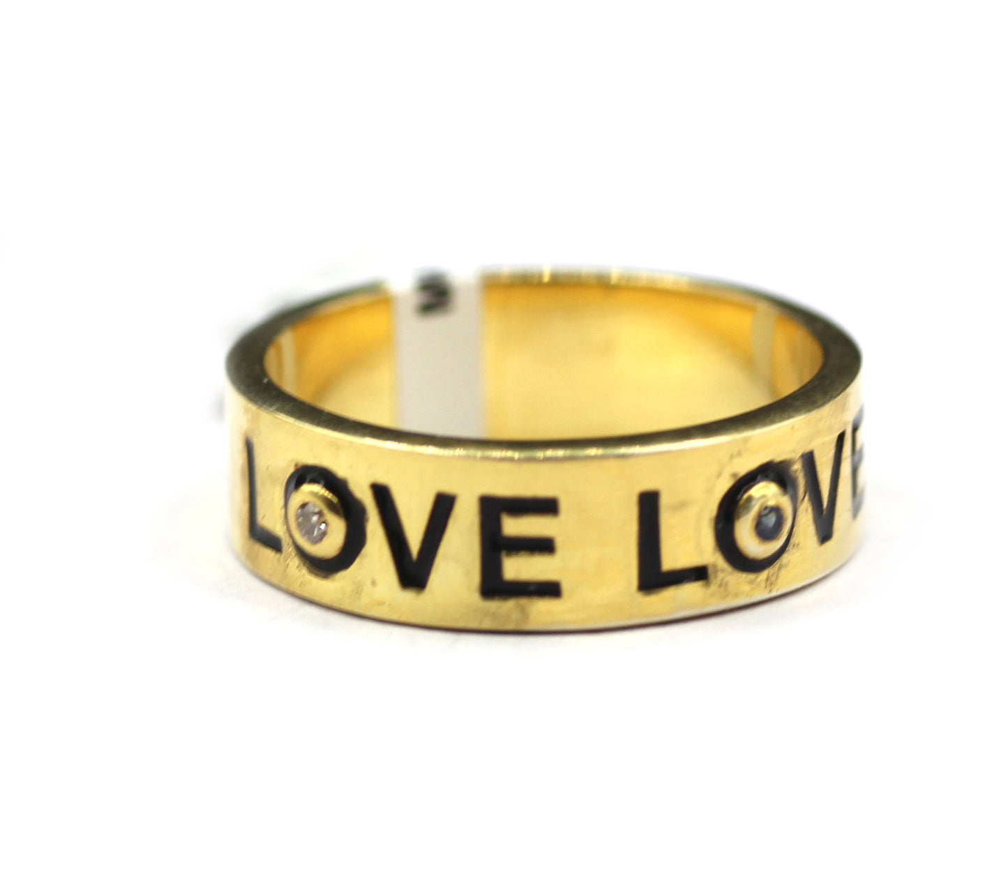 Love Silver Diamond Ring