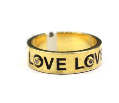 Love Silver Diamond Ring