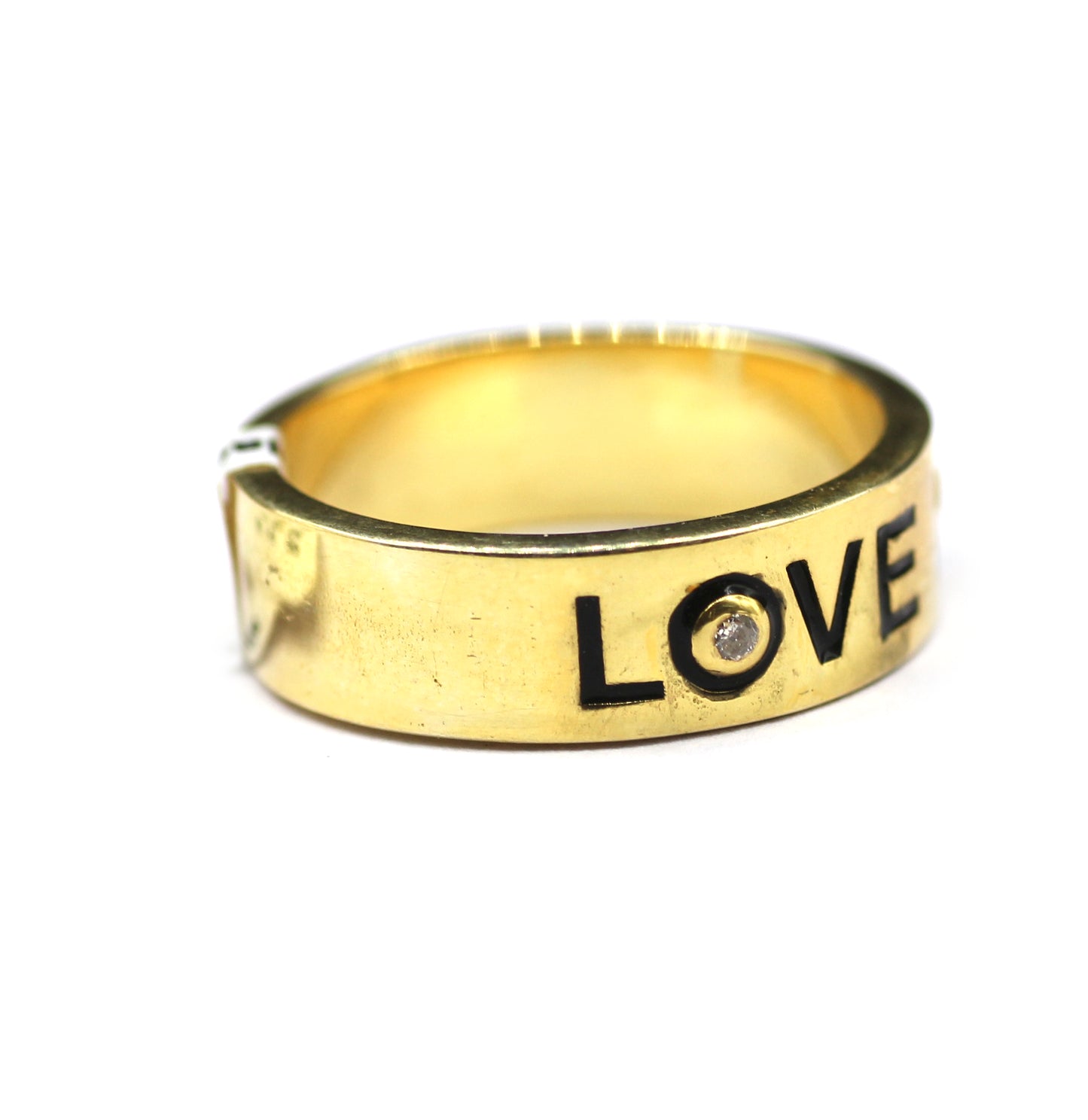 Love Silver Diamond Ring