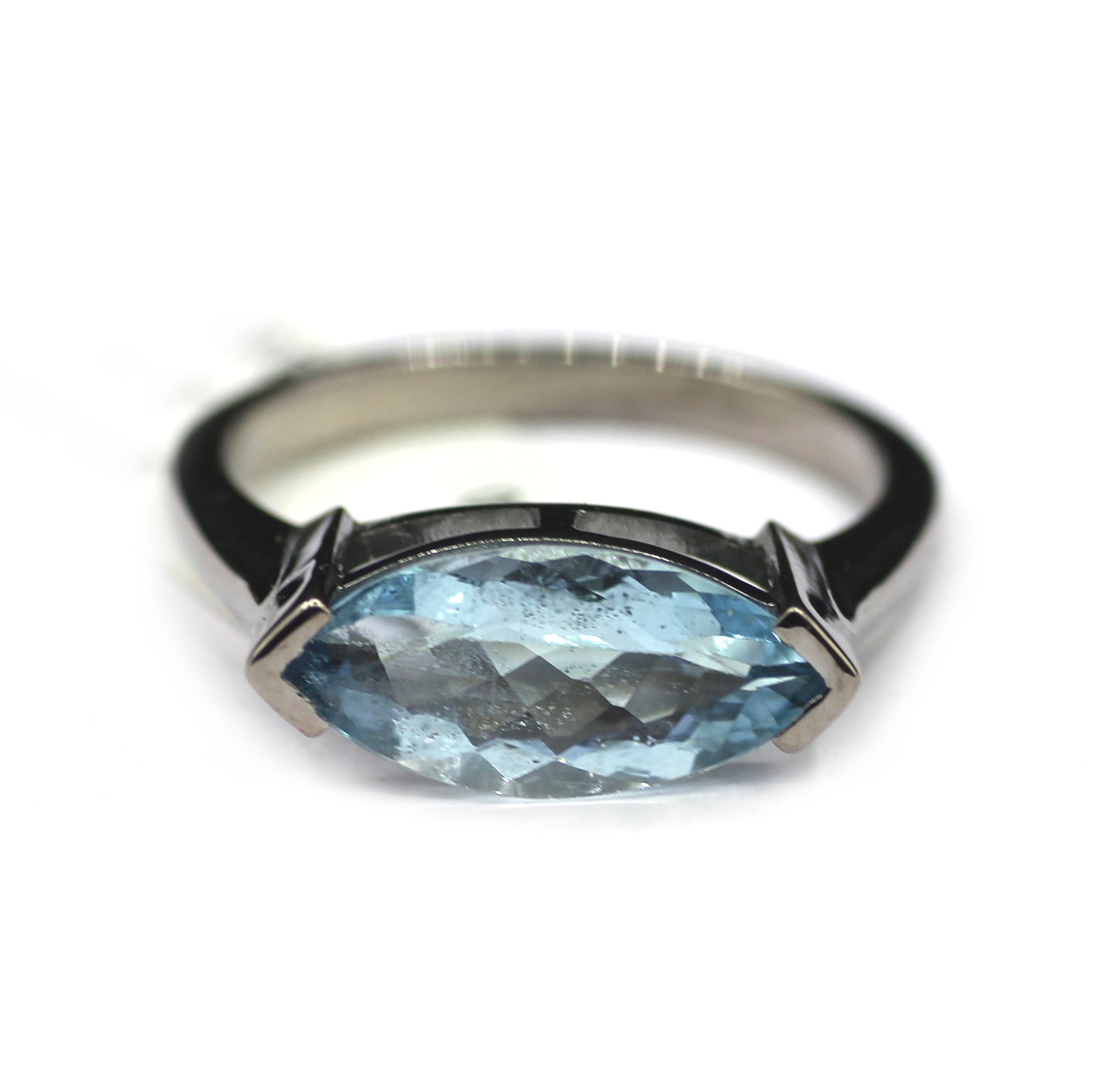 Aquamarine Silver Ring