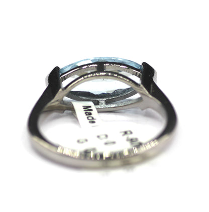 Aquamarine Silver Ring