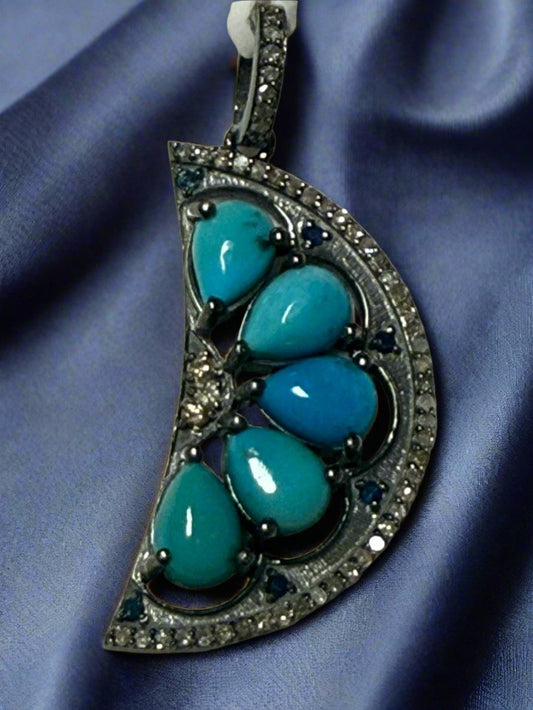 Tourquise Diamond Pendant