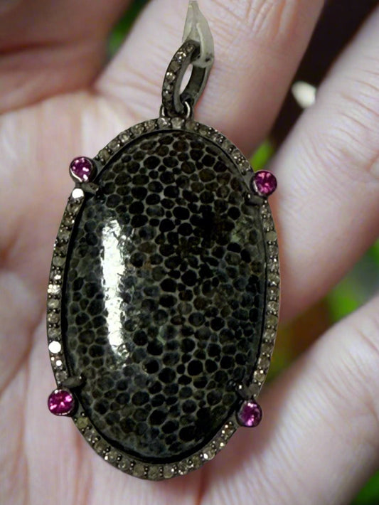 Oval Diamond Pendant