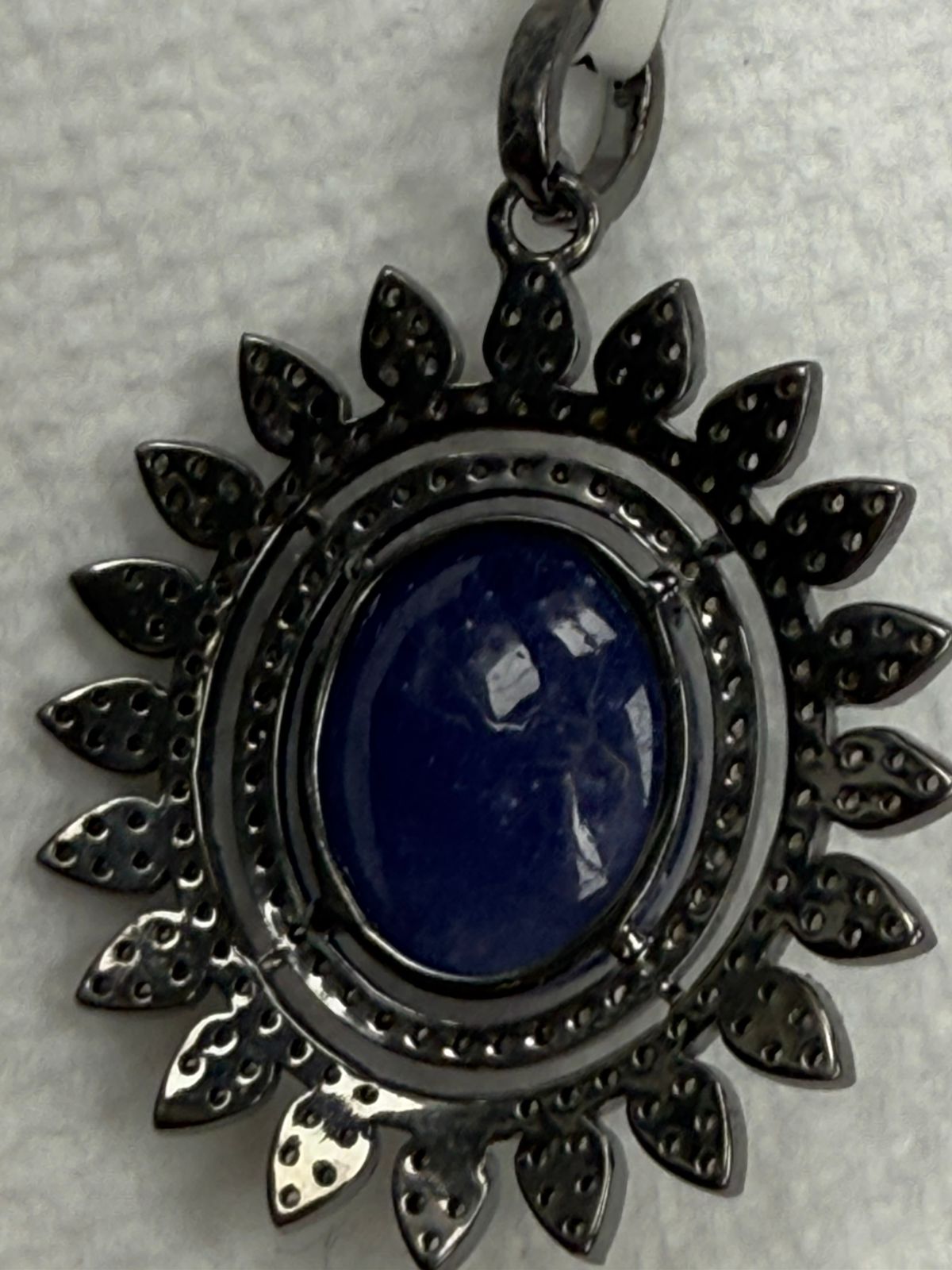 Round Tanzanite Diamond Pendant