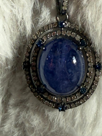 Tanzanite Diamond Pendant