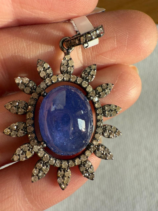 Tanzanite Diamond Pendant