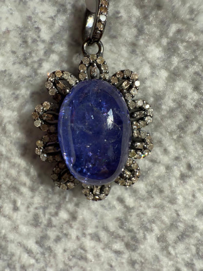 Tanzanite Diamond Pendant
