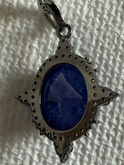 Tanzanite Sapphire Diamond Pendant