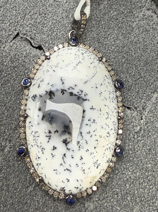 Opal Diamond Pendant