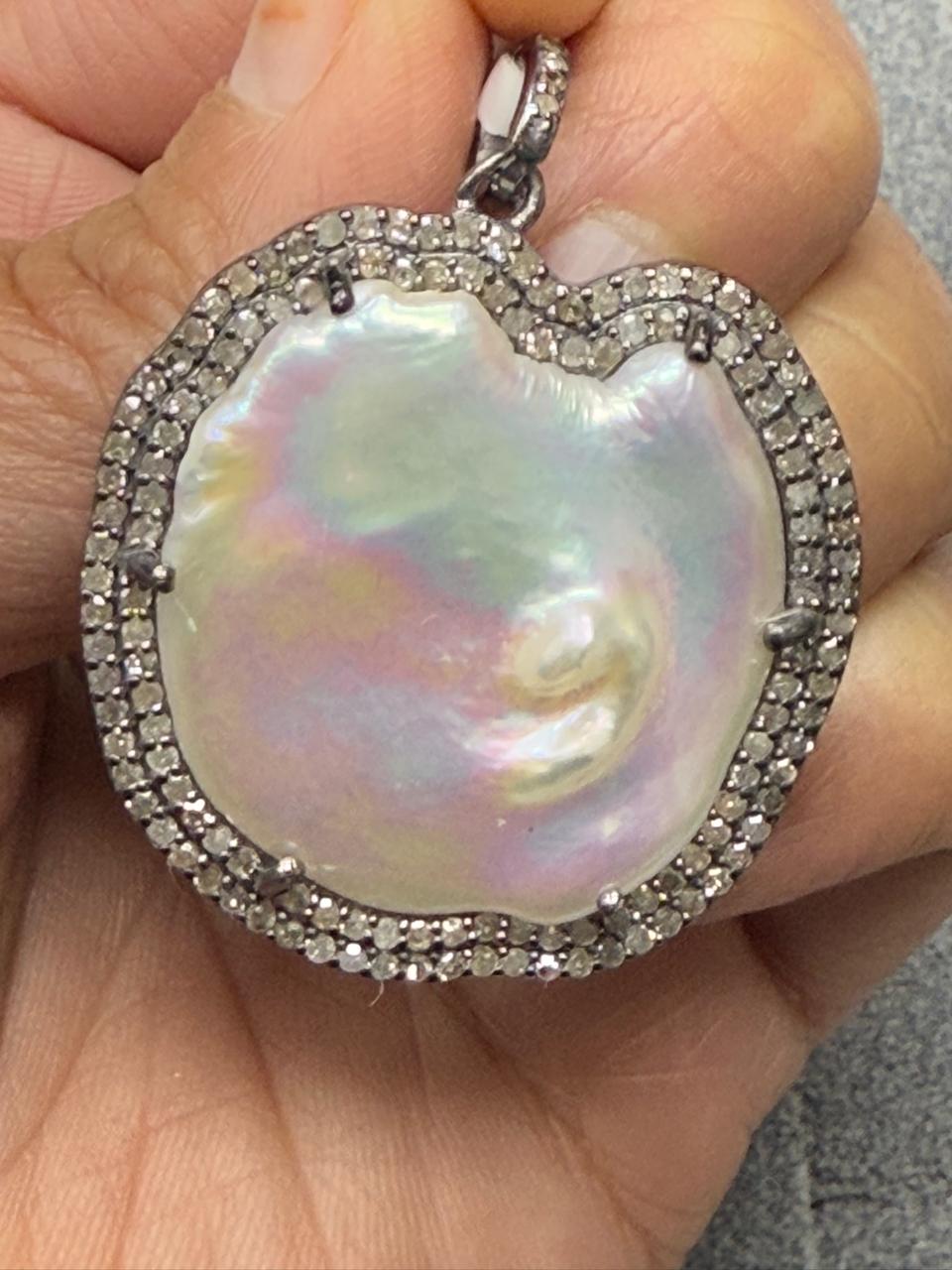 Pearl Diamond Pendant