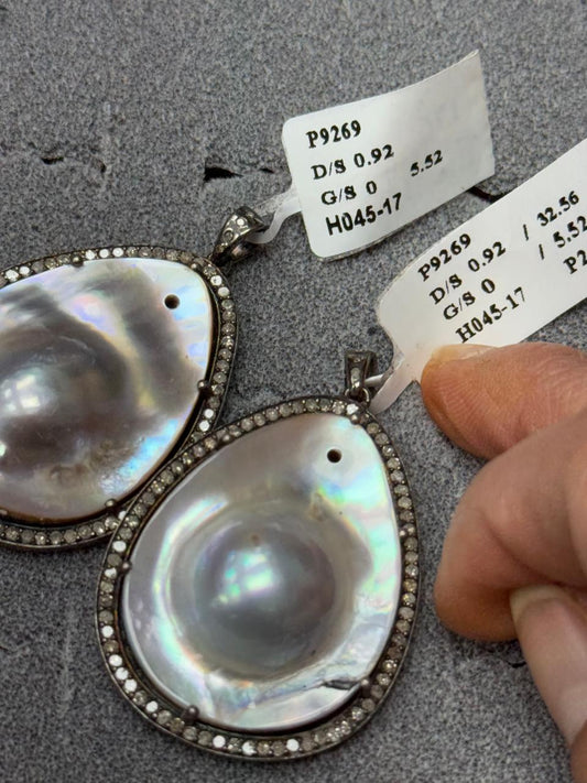 Drop Pearl Diamond Pendant