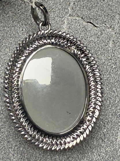 Silver Pave Tapered Baguette Diamond Pendant 925 Oxidized Sterling Silver Diamond Pendant Genuine handmade pave diamond