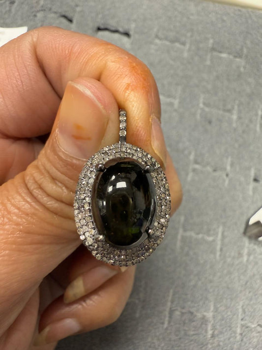 Stone Pave Diamond Pendant