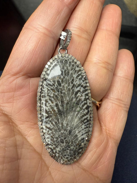 Opal Diamond Pendant