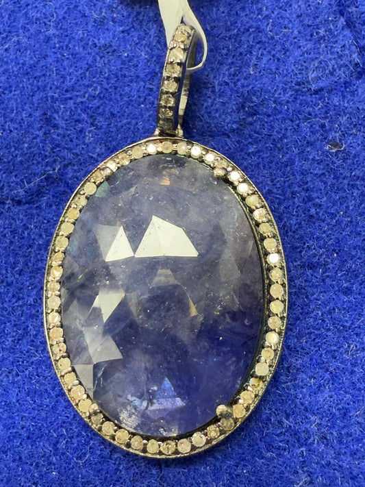 Sapphire Diamond Pendant