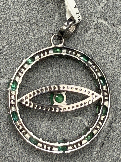 Evil Eye Pave Diamond Pendant