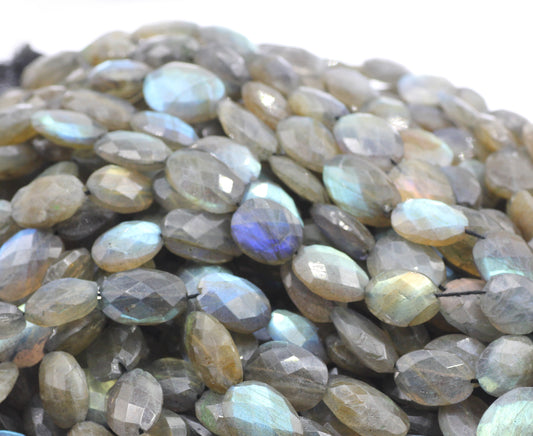 Labradorite Faceted Oval Beads